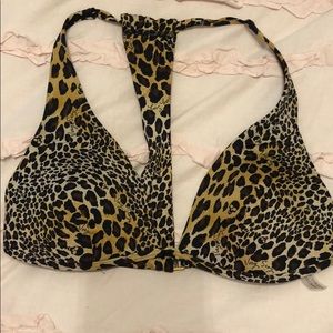 Leopard Print Push Up Swim Top